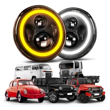 Imagem de Par Farol Angel Eyes Wrangler Defender Top