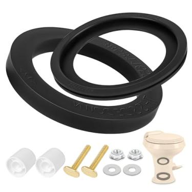 Imagem de HIKIMA Kit de vedação de vaso sanitário para trailer, peça de vedação de vaso sanitário para substituição Dometics 300 310 320 RV para 385311652 385311658 Vedação de descarga de vaso sanitário resolve