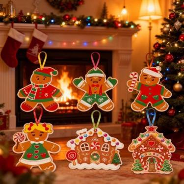 Imagem de 24 kits de artesanato de Natal para crianças, artesanato de enfeite de Natal DIY com cartões e adesivos, conjunto de atividades de artesanato infantil de Natal