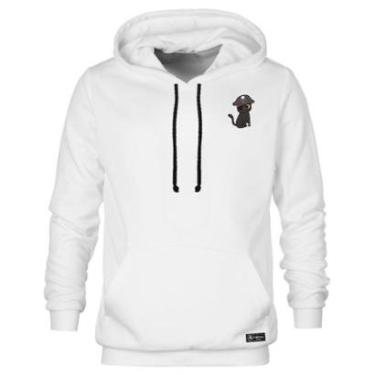Imagem de Blusão Moletom Canguru Pirata Gato Masculino e Feminino Personalizado com Capuz e Bolso-Unissex