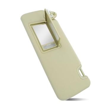 Imagem de PNYZIK Viseira de sol iluminada do lado esquerdo do motorista bege com espelho de maquiagem e luz adequada para Toyota Highlander 2014 2015 2016 2017 2018 2019 Substituir 74310-0E072-B0