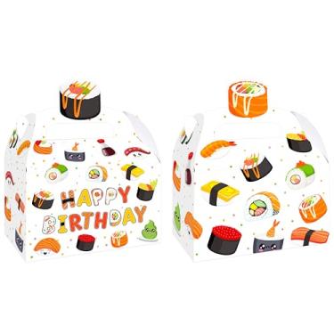 Imagem de C L cooper life Caixas de presente de festa de sushi, decoração de aniversário de sushi para decoração de chá de bebê de aniversário de sushi japonês