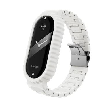 Imagem de FULNES Pulseira de plástico transparente para Xiaomi Mi Band 8 Sport PC Pulseira de substituição para acessórios de smartwatch MiBand 8, For Miband 8, Ágata