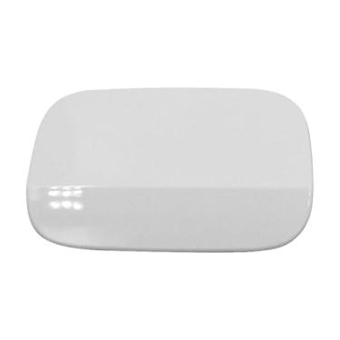 Imagem de Tampa da porta do tanque de gás de enchimento de combustível, base adequada para vw passat 2011-2018, tampa com aba de combustível, gasolina automotiva, tanque de combustível diesel(White)