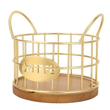 Imagem de aqxreight Cesta de Cápsulas de café Base de Madeira Grande Abertura Fácil Limpeza Gaiola de Cápsulas de café para Restaurante Doméstico na Bancada Exibindo Este e Seu SUPORTE Mantenha Acessível e