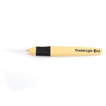 Imagem de Agulhas de tricô com gancho de crochê com iluminação LED de alta qualidade ABS PVC PC Material operado por bateria com interruptor liga/desliga para amantes de tricô Alunos de (2,5 mm)