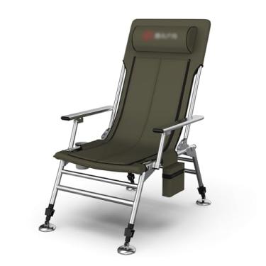 Imagem de Cadeira de pesca, cadeira de pesca, portátil, dobrável, almofada macia e espessa, pernas removíveis, cadeira de descanso ao ar livre, cadeira de acampamento