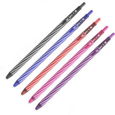 Imagem de Caneta Esferográfica Retratil CIS Spiro 0.7MM 5 Cores Estojo - Sertic