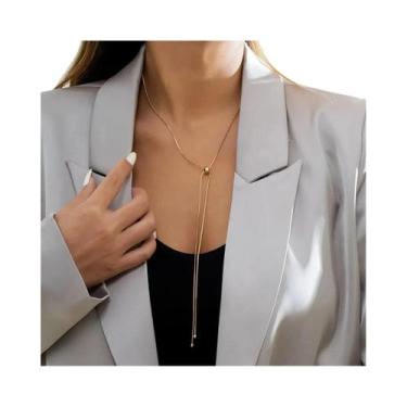 Imagem de Colar De Franjas De Folha De Ouro Para Mulheres, Joia De Cadeia De Pei