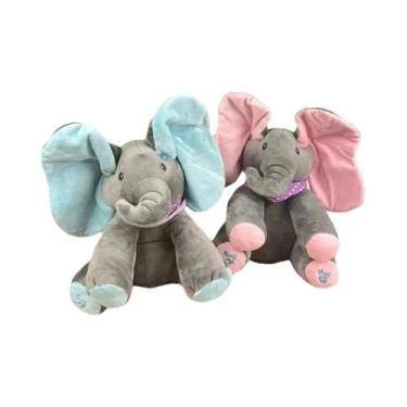 Imagem de Elefante De Pelúcia Elétrico Com Orelhas Móveis, Animado E Cantor, Mod