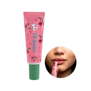 Imagem de Lip Balm Hidratante Labial Meninas TikBalm 10g Sabores, Beija eu Cerej