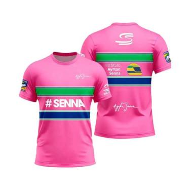 Imagem de Camiseta Unissex Estampada Em 3D Ayrton Senna No.12 Carro De Corrida V