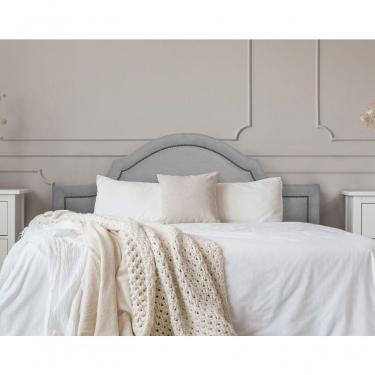 Imagem de Cabeceira King Provençal Luxo 193X60 Suede Cinza Tachas Fumê