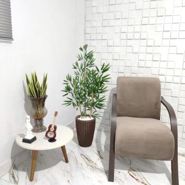 Imagem de Planta Artificial Bambu da Sorte Realista 1,10m com Vaso Decorativo, Arranjo Alto para Sala, Escritório e Varanda(Coluna Marrom)