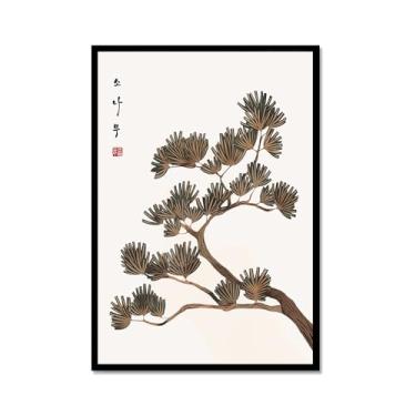 Imagem de Pôster em tela vintage coreano com citações Hangul pintura oriental decoração de arte de parede imagens de cultura coreana para sala de estar quarto decoração de casa (SKU4,20.3x30.5 cm = (20x30cm