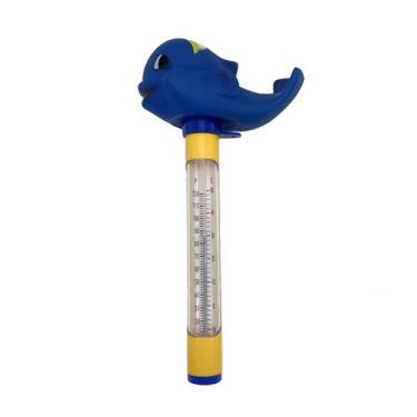 Imagem de Termômetro Para Piscina Modelo Baleia Azul Medições Precisas - ACQUABR