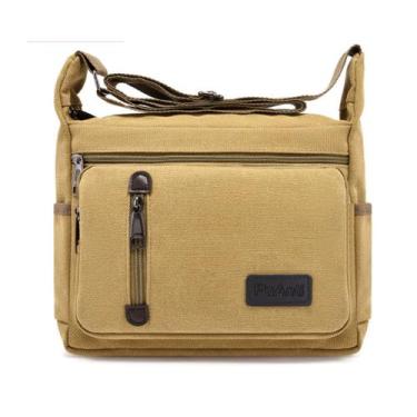 Imagem de Bolsa Messenger, bolsa tiracolo de lona para homens - yiweisai