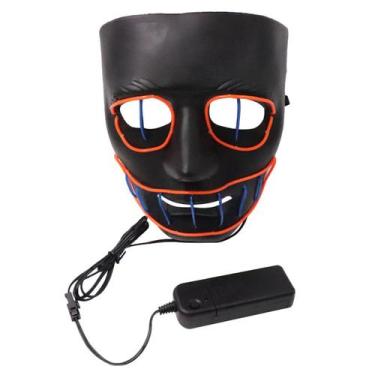 Imagem de Máscara Ghost Full Face LED Halloween Cosplay, adereço de fantasia - y
