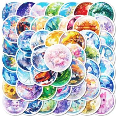 Imagem de Conjunto de adesivos Magical Glass, 50 peças de arte fofa de doodle de