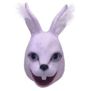 Imagem de Fantasia engraçada de máscara de látex de coelho de carnaval de Hallow