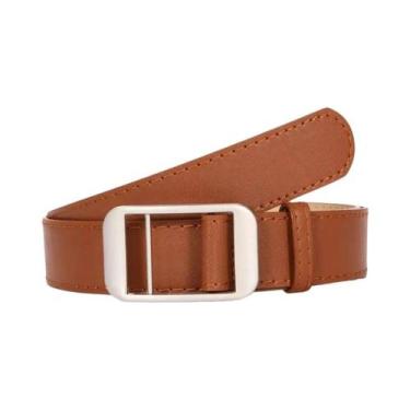 Imagem de Cinto Feminino Coreano Moderno Para Jovens Estudantes Com Fivela Quadr