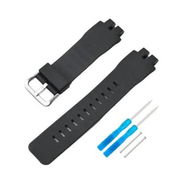 Imagem de Pulseira De Relógio Masculina Em Borracha TPU Preta Para Casio PROTREK