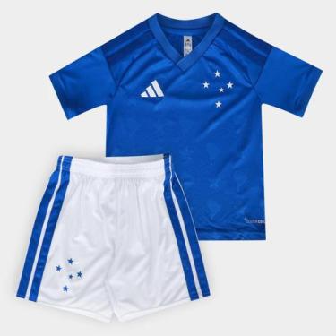 Imagem de Kit Infantil Cruzeiro I 26/27 s/n Torcedor Adidas, Azul royal, 2/3A