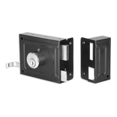 Imagem de Fechadura sobrepor p/portao abnt preta haga 0332b