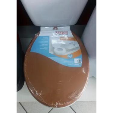Imagem de Assento Privada Tampa Vaso Sanitário Cores Astra Pvc, Marrom 2