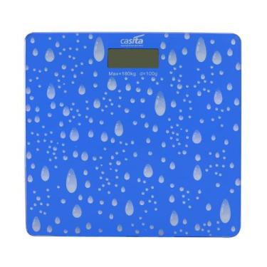 Imagem de Balança Digital De Vidro Temperado Quadrada 180 kg - CASITA, Azul