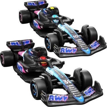 Imagem de Carrinho de Brinquedo BWT Alpine F1 Team 2024 Miniatura Colecionável Fórmula 1 com Display Mattel