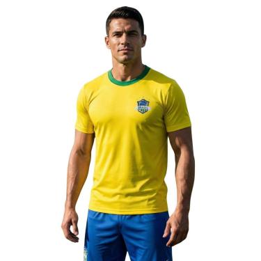 Imagem de Camisa Brasil Masculina Futebol Seleção Copa Amarela 10 Brasileira-Unissex
