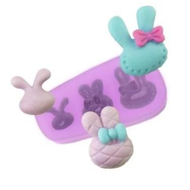 Imagem de Molde Silicone Trio Carinha de Coelho Prime Chef