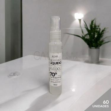Imagem de Álcool Líquido Antisséptico para Mãos Spray 50ml 60unds Realgems