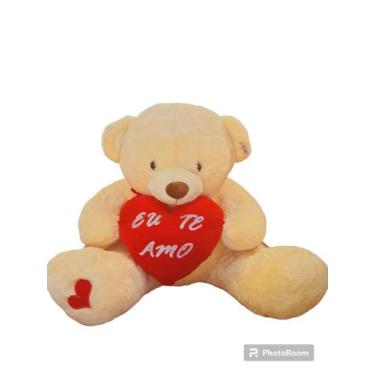 Imagem de Urso de pelúcia 94 cm com coração Eu te amo - Fizzy 