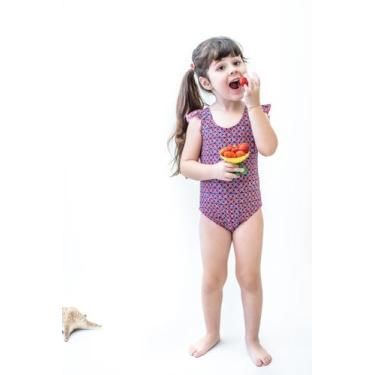 Imagem de Maiô infantil laço com proteção uv - estampa melancia - PITICOS BEACH,