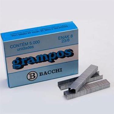 Imagem de Grampo 23/8 Galvanizado Caixa Com 5000 Unidades Bacchi
