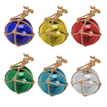 Imagem de Boia De Pesca De Vidro Enfeite De Vidro Bola De Rede Japonesa Pendurada Vidro De Feng Shui Vidro Artesanal Enfeites De Pesca Bola De Vidro Japonesa Bolas De Vidro Cristal Caiaque