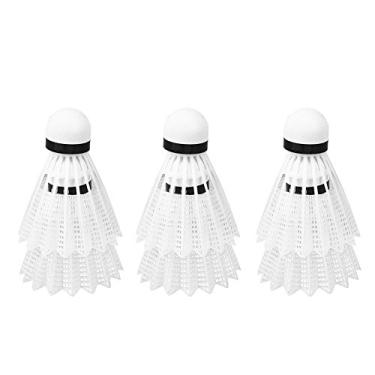 Imagem de Tbest Petecas para Badminton, petecas para badminton, 6 peças de bola de treinamento de badminton de PVC branco com grande estabilidade e alta flexibilidade, bolas de badminton para esportes ao ar livre em ambientes internos