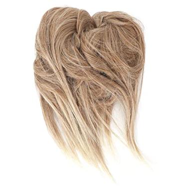 Imagem de Cabelo Tranças Top Coque de Cabelo, Scrunchie, Acessório de Cabelo Sujo Elegante com Fita Grossa Desfiado Updo Extensor de Cabelo Sintético para Mulheres e Meninas (Q17-27T613#)