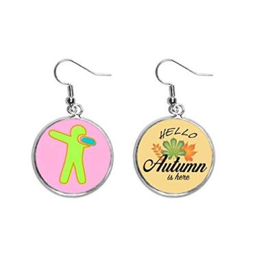 Imagem de Brinco de folha de outono com braço dobrado e torcido Art Deco, presente moderno com orelhas pendentes