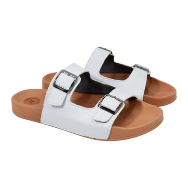 Imagem de Papete Masculina Birken Sandália com Fivelas Ajustáveis - Kadja (Branco, BR, Adulto, Numérico, G, 43)