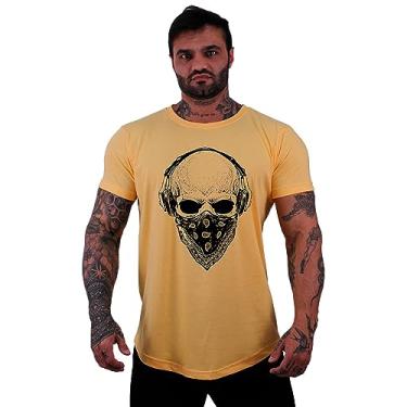 Imagem de Camiseta Longline Masculina MXD Conceito Estampa Caveira Skull Academia No Limits Bodybuilder (GG, Opção 08)