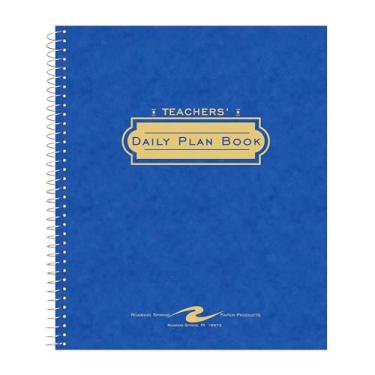 Imagem de Roaring Spring Livro espiral Teacher's Daily Planner, 28 x 21 cm 56 folhas, cores sortidas, papel verde