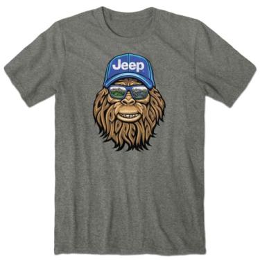 Imagem de Jeep - Camiseta Nature Squatch, cinza | Sasquatch Explore Nature Design | 50% algodão / 50% poliéster, Grafite mesclado, XXG