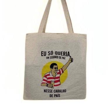 Imagem de Bolsa Ecobag 100% algodão Estampa ZECA VERMELHA  - CARIOCA MAIS