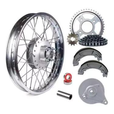 Imagem de Roda Aro Traseira Cg Fan 125 09/18 Espelhos/relação/lonas - Fabreck  P