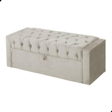 Imagem de Calçadeira de Sapatos Baú Estofada 195 cm King Suede Emma - Fina Mobíl
