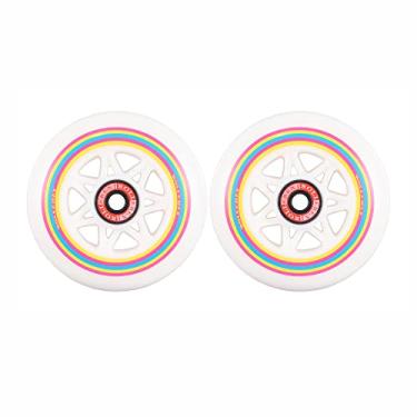 Imagem de Rollerex Rodas de skate em linha Lollipop Boardwalk (pacote com 2 rolamentos, espaçadores e arruelas) (várias opções de tamanho disponíveis) - Use em lâminas de rolo, RipStiks, bagagem, bagagem ou