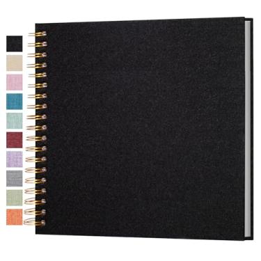 Imagem de Cherrich Álbum De Fotos 25X25 Cm, Capa Linho Para Casamento, Bebê, Família, Formatura, Cachorro, Férias